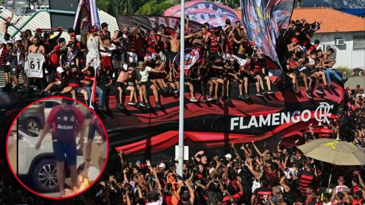 Fan quema playera del equipo rival y termina quemado vivo