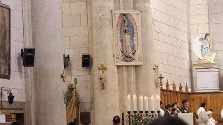 Tiene Catedral de Saltillo tilma guadalupana; entroniza Obispo réplica de ayate