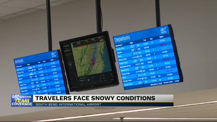 Winter storms bring in many delays at South Bend International Airport
