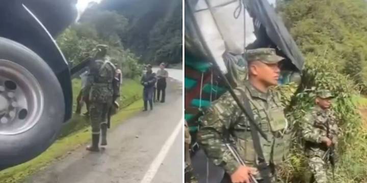 Saqueo masivo luego de que un camión se volteara en la vía Medellín