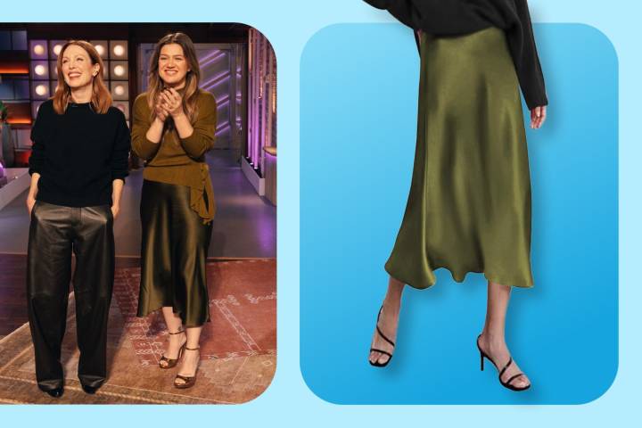 Kelly Clarkson Wore a Satin Skirt and Sweater Like These Amazon Styles