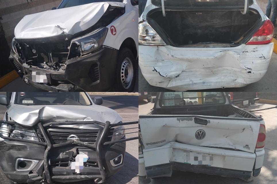 Cadena de impactos deja daños materiales frente a gasolinera en Trojes de Alonso