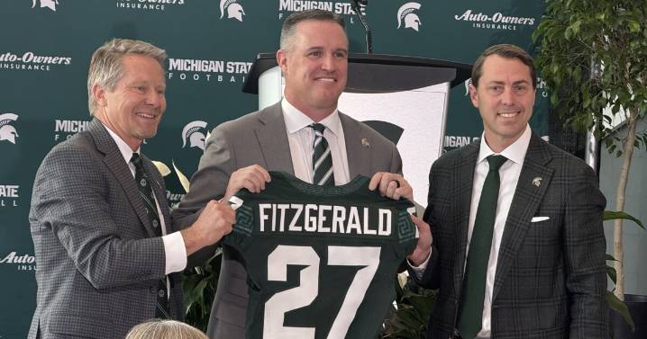 Michigan State introduces Pat Fitzgerald as new head football coach