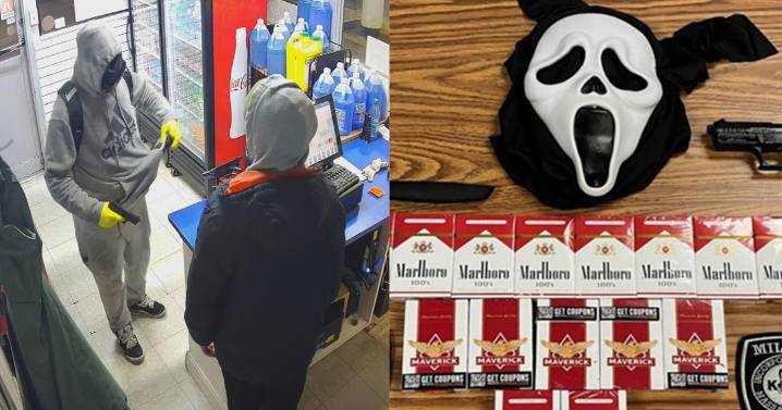 "Ghostface" masked robber arrested after Massachusetts store manager recognizes shoes, police say