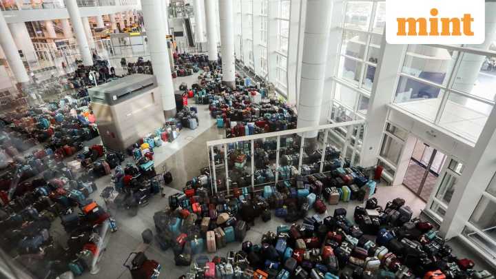 IndiGo flight cancellation fiasco: Heaps of luggage seen lying at Delhi airport
