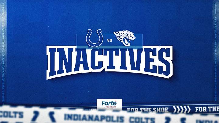 Colts announce 7 inactive players for Week 14 game vs. Jacksonville Jaguars