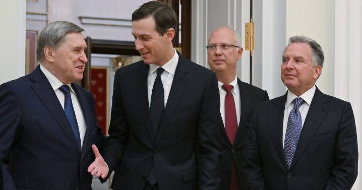 Trump's son-in-law Jared Kushner turns 'tense mannequin' as he 'struggles to control his nerves' with Putin