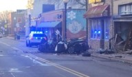 Honda Obliterated After Speeding Driver Barrels Into Patchogue Storefront, Police Say