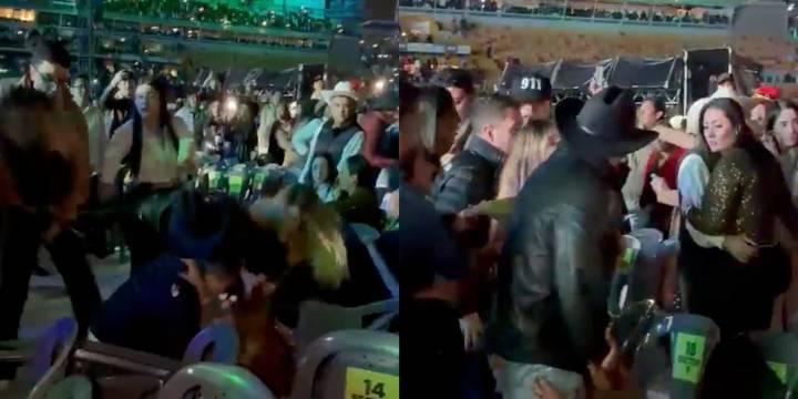Video: Mujeres protagonizaron fuerte pelea durante el concierto de Grupo Firme en El Campín, Bogotá