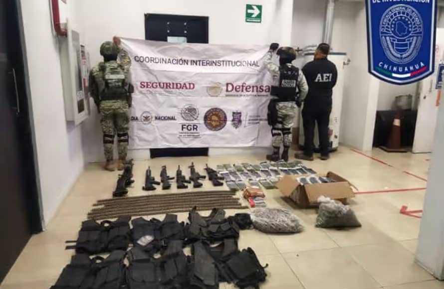 Aseguran arsenal un en Santa Bárbara