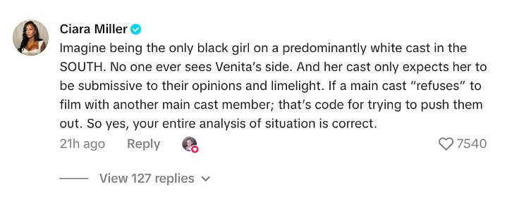Ciara Miller Defends Southern Charm’s Venita Aspen Amid Craig Drama