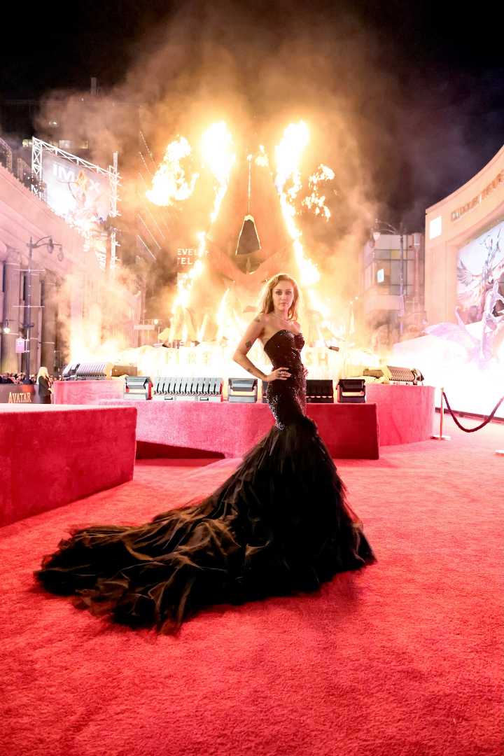 Miley Cyrus Makes Rare Red Carpet Appearance With Boyfriend Maxx Morando