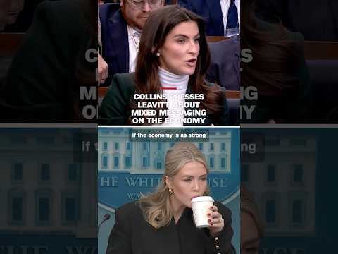 Collins presses Leavitt about mixed messaging on the economy