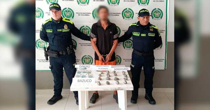 Capturado ‘Mechis’ cuando transportaba marihuana y base de coca en el Tolima