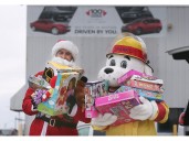 Santa burns rubber as Windsor Assembly Plant drives holiday cheer for Sparky's toy drive