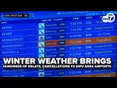 Winter weather brings hundreds of delays, cancellations to DMV area airports