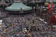 Peregrinos en la Basílica de Guadalupe: imágenes aéreas previo a las mañanitas a la Virgen