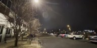 Snow falls outside KKTV