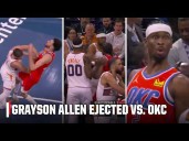 Grayson Allen EJECTED 😳 Tempers flare after Flagrant 2 in Suns vs. Thunder