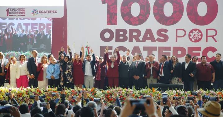 Azucena Cisneros presenta Primer Informe en Ecatepec; destaca mil obras y anuncia 2 mil más