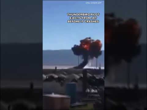 Thunderbird pilot ejects from jet before fiery crash