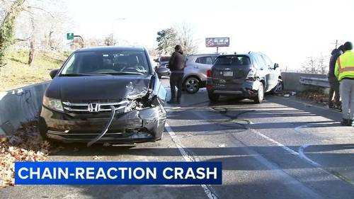 7 vehicles involved in chain-reaction crash in Philadelphia's Hunting Park neighborhood