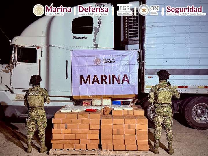 Decomisa Marina 605 kilos de metanfetamina en puerto de Mazatlán