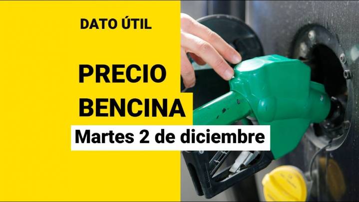 ¿Cuál es el precio de la bencina este martes 2 de diciembre?