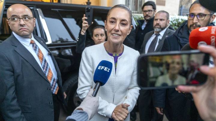 Sheinbaum dice que pidió a Trump buen trato a los mexicanos en EU