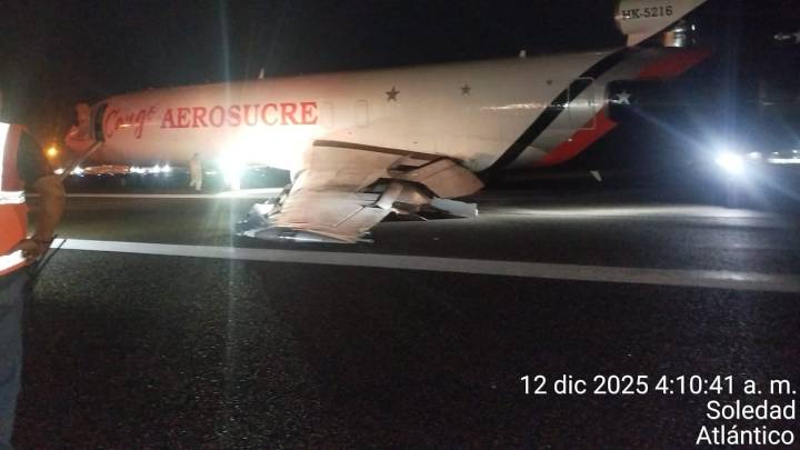 Aerosucre se pronuncia tras emergencia aérea provocada por falla en una de sus aeronaves en Barranquilla