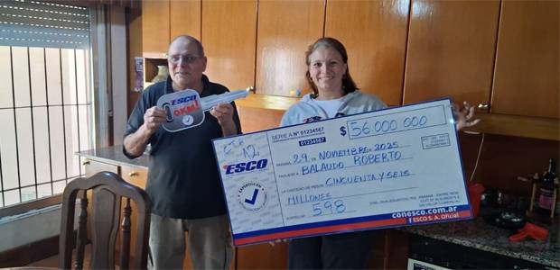 Un piedritense ganó una camioneta 0 km con ESCO