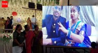 IndiGo flight cancellation: Bengaluru techie couple attends their own wedding reception virtually; guests bless them from venue