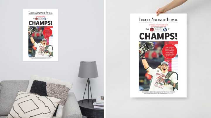 Buy your Texas Tech 2025 Big 12 Championship commemorative print here