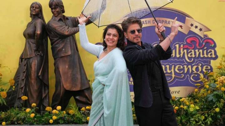 SRK, Kajol unveil Raj–Simran bronze statue in London for DDLJ’s 30th year