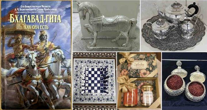 PM Modi gifts Bhagavad Gita, tea, saffron to President Putin