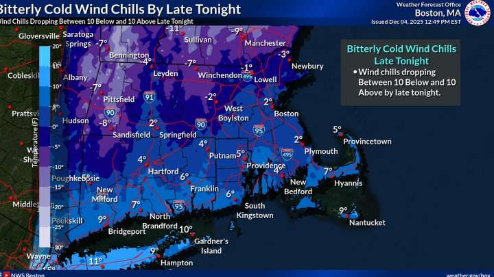 Mass. weather: Temperatures set to plummet Thursday night