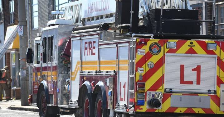 Hamilton fire battles blaze at east