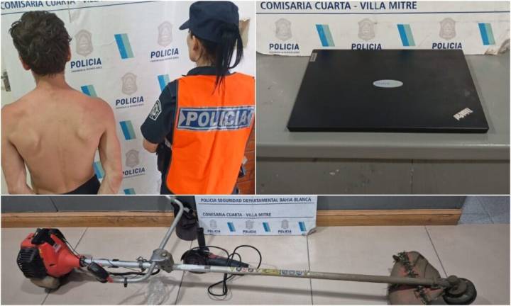 Lo detienen por escalar el paredón de una casa para robar