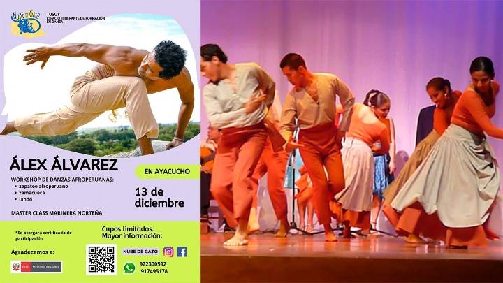 Maestro Álex Álvarez dictará jornada intensiva de danza en Ayacucho este 13 de diciembre