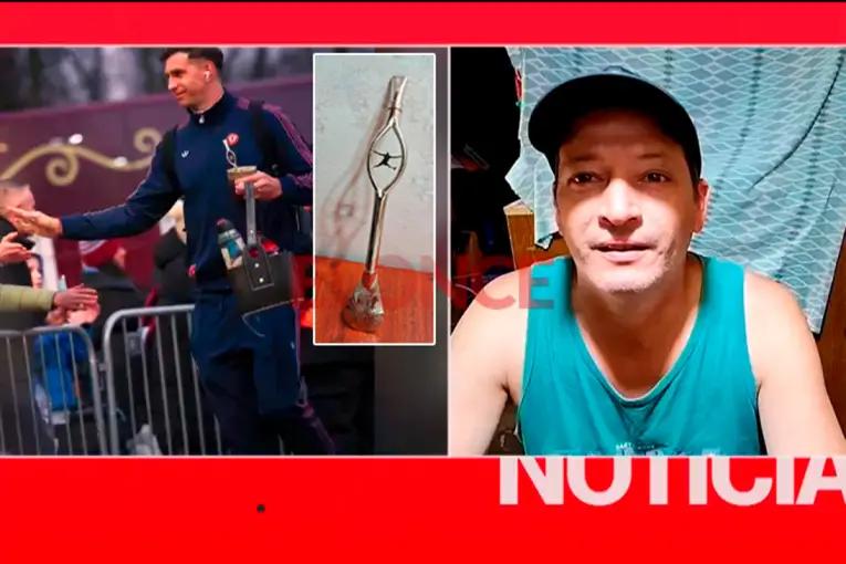 Artesano entrerriano creó una bombilla para el Dibu Martínez: "Es la atajada del Mundial"