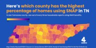Here’s which Tennessee county has the highest percentage of households using SNAP. See where your county ranks