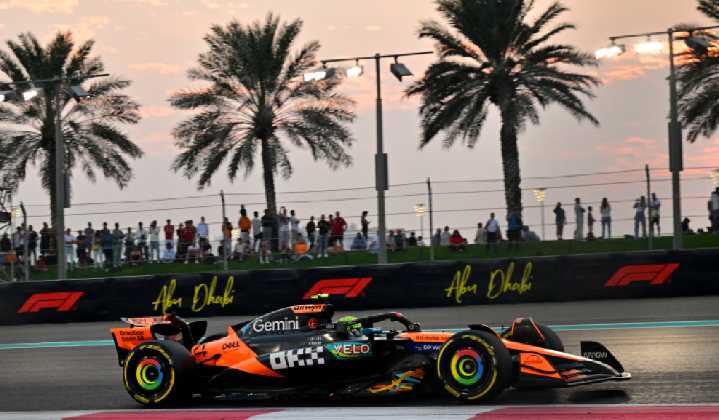 Lando Norris brilla en las prácticas libres de Abu Dabi