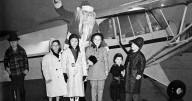 Santa flies in to Joplin airport Dec. 13