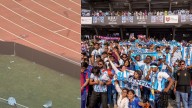 Angry fans throw bottles and chairs after failing to see Messi at Salt Lake Stadium in Kolkata