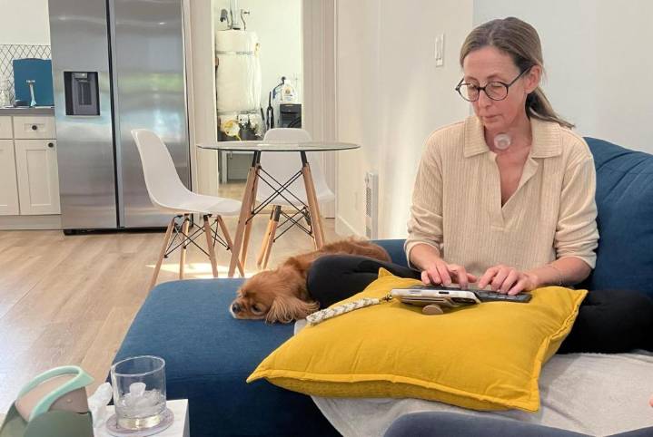 Cancer stole her voice. She used AI, curse words and kids’ books to get it back