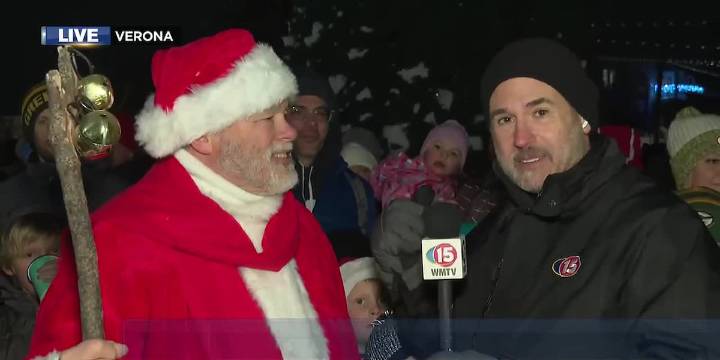 Santa's making the holiday season brighter in Verona.