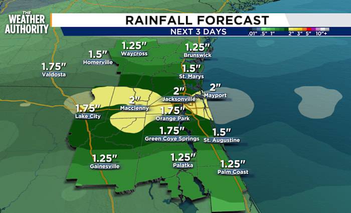 Rain Chances Increase Across Southeast Georgia and Northeast Florida This Weekend