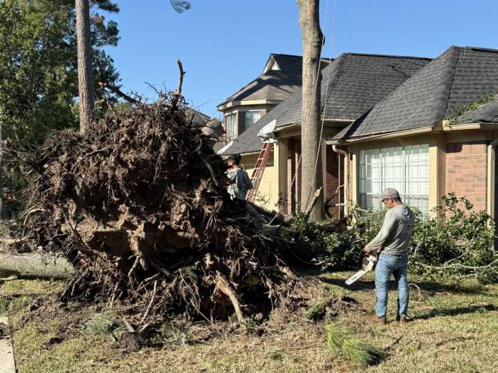 Tornado debris cleanup underway in Spring, Cypress