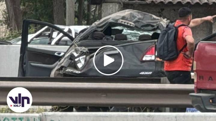 Colisión múltiple en Ruta 5 deja cuatro lesionados frente a Teno