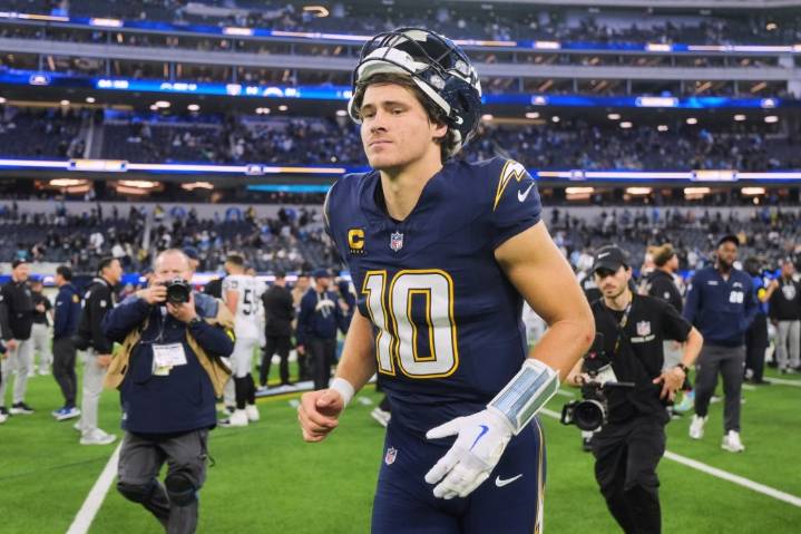 Chargers QB Justin Herbert questionable to play vs. Eagles
